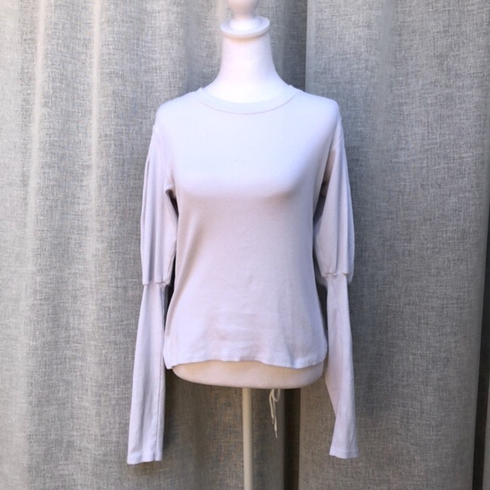 Veronica Beards Jeans white long sleeve, Sz M - Picture 3 of 13